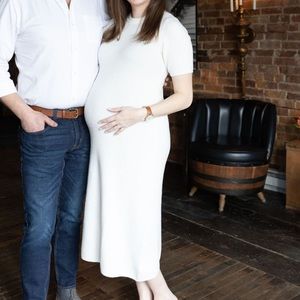 Maternity CashSoft Midi Sweater Dress